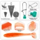 FREE FISHER Kit de pesca en mar para trolling con señuelos y plomos
