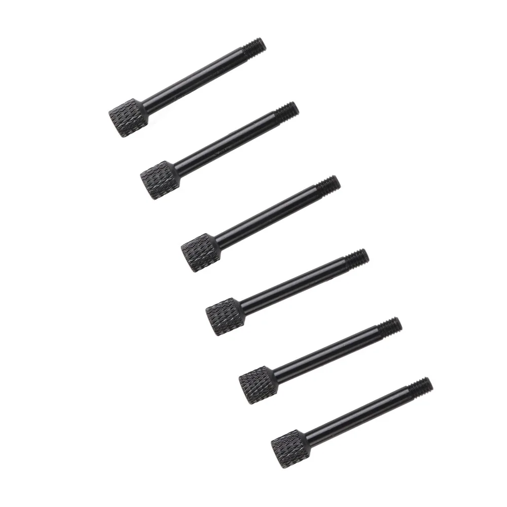 Tornillos puente de guitarra bloqueo cuerdas negras metal - imagen 3