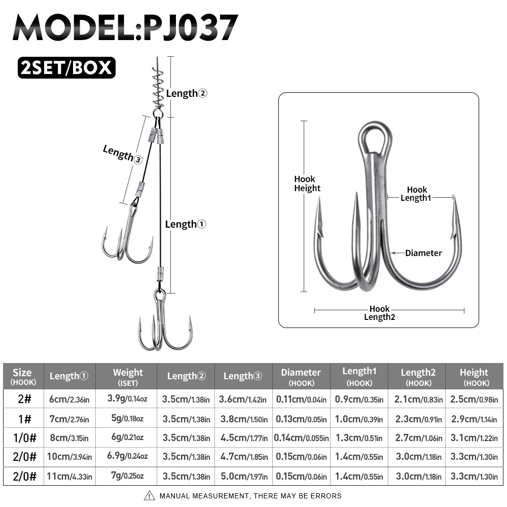 Anzuelos triples Stinger Rig con pasador de resorte PROBEROS - imagen 3