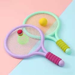 Juego de raquetas bádminton y tenis para niños con volante, pelota