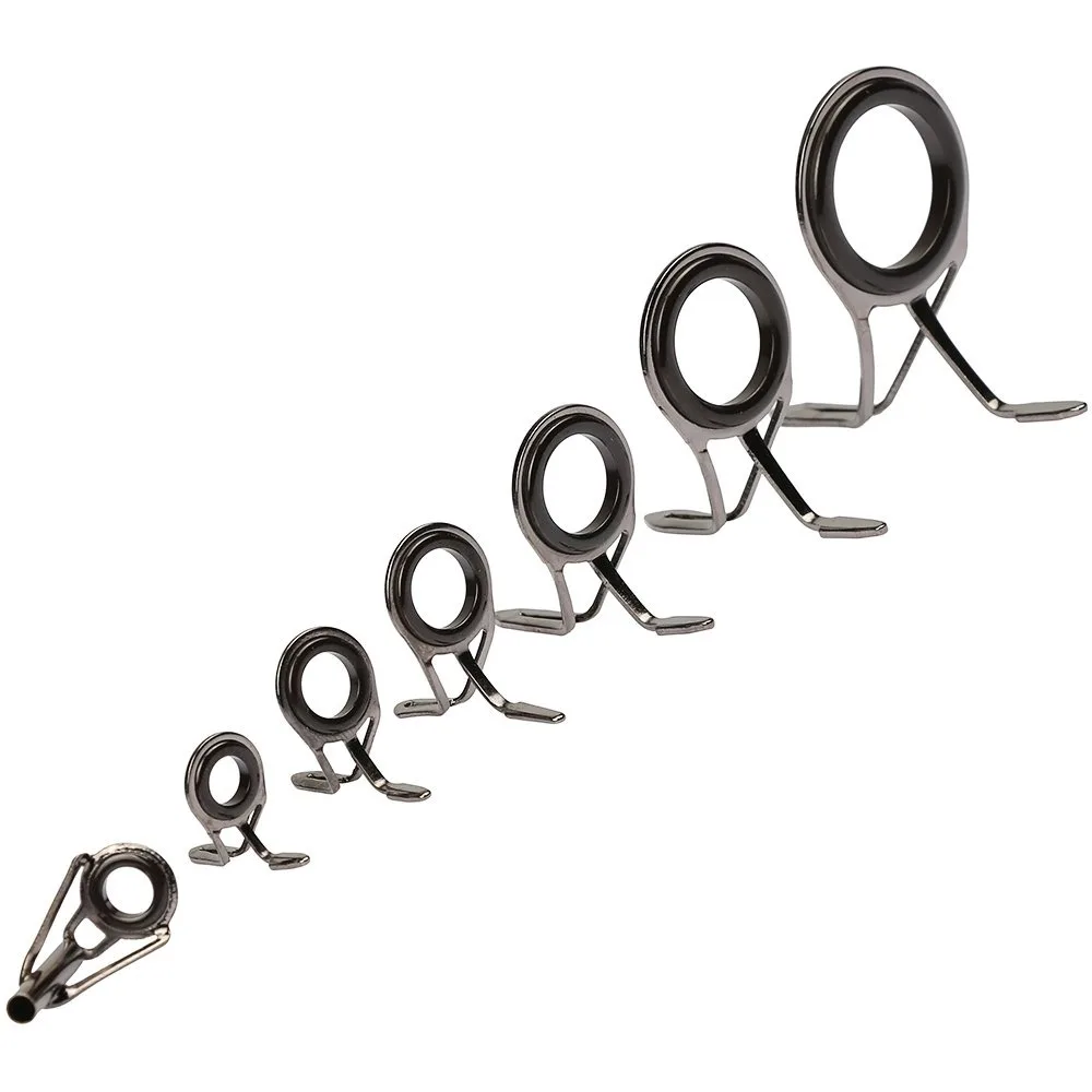 Kit reparación cañas pesca guías punteras acero inoxidable herramientas - imagen 4