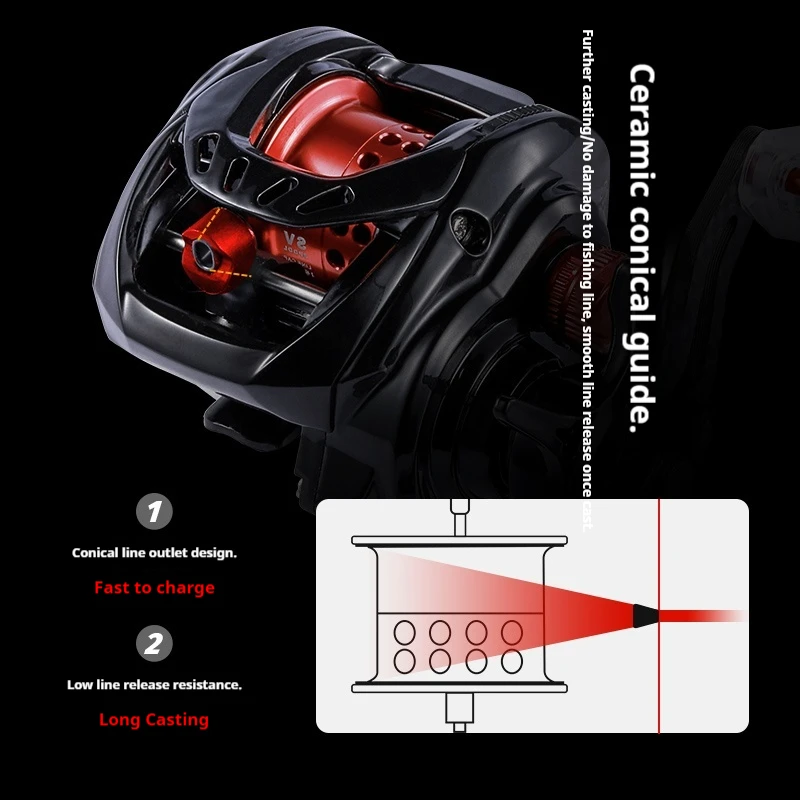 Carrete Baitcasting Lizard Carbono – Freno Magnético regulable - imagen 3