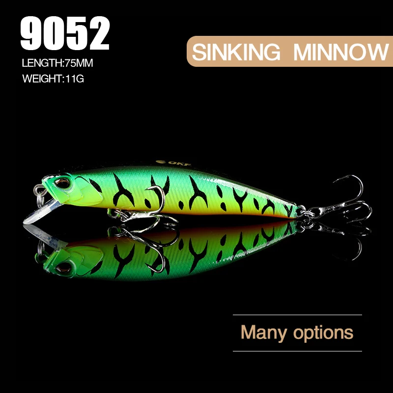 Jerkbait de fundición larga 75mm 11g