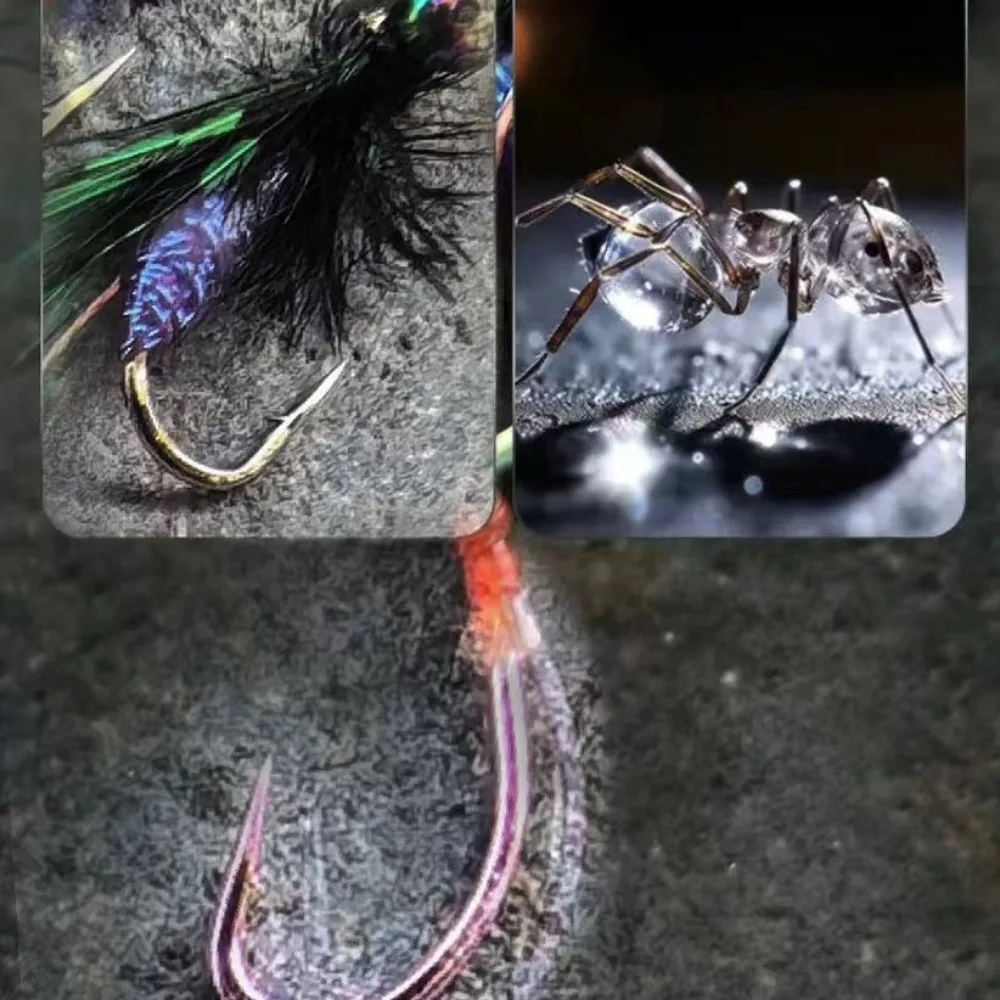 Anzuelos Dobles de Tungsteno para Pesca a Mosca – Ninfa Trucha - imagen 3