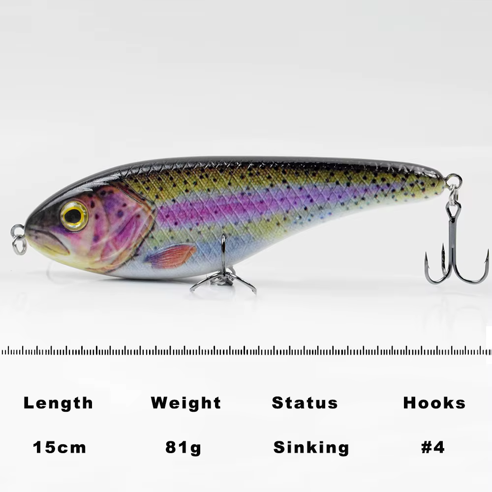 CCLTBA Jerkbait Wobbler – Señuelo para Lúcio y Musky
