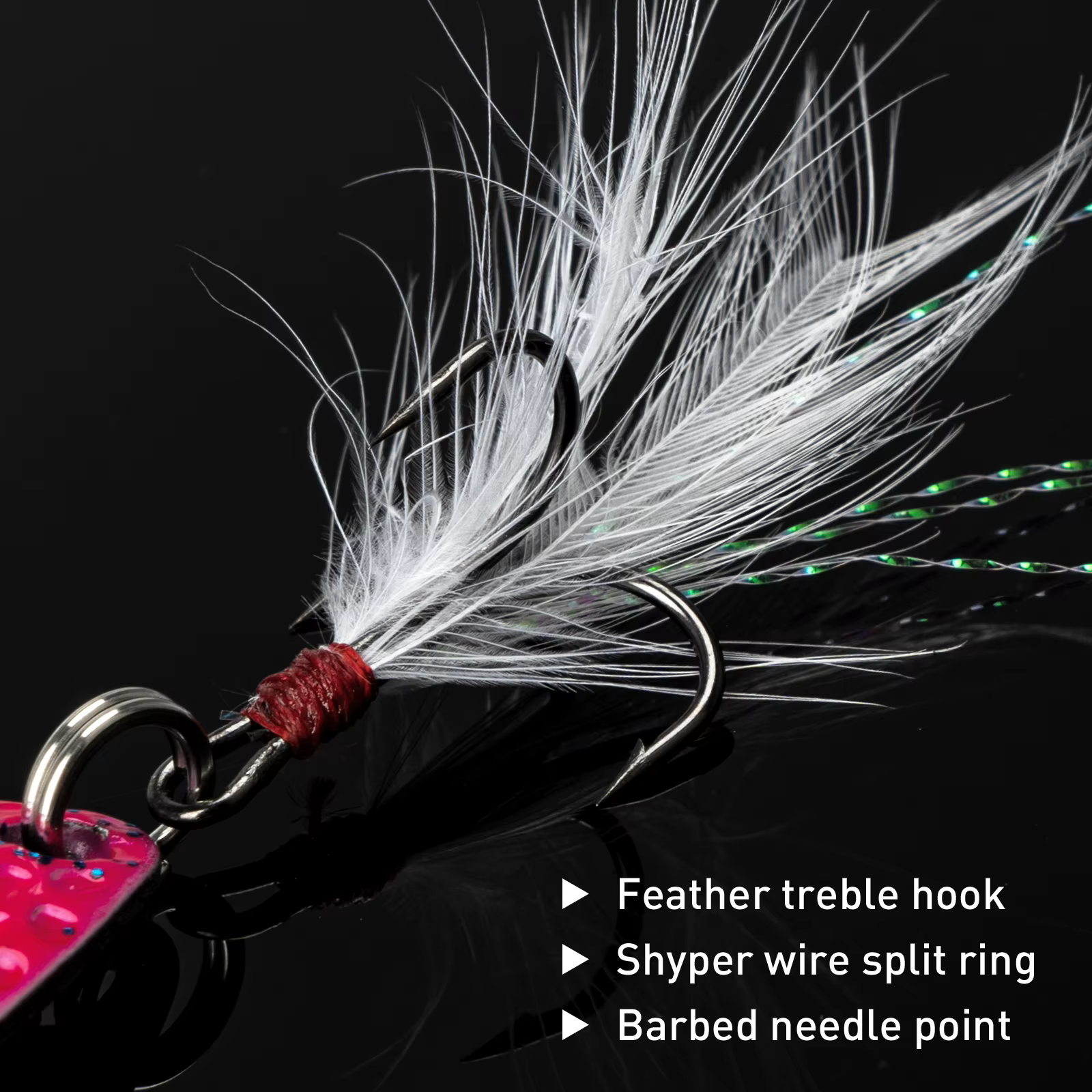 THKFISH Spinner Triple – Cuchara metálica para trucha y lucio - imagen 4