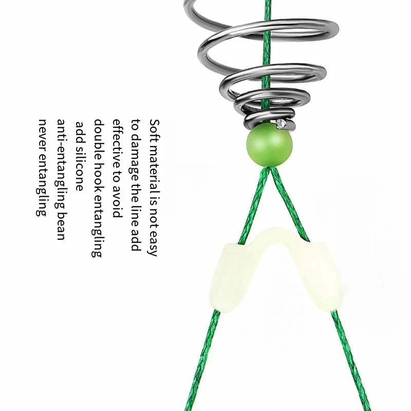 Anzuelos dobles para carpa de acero al carbono con alambre PE - imagen 5