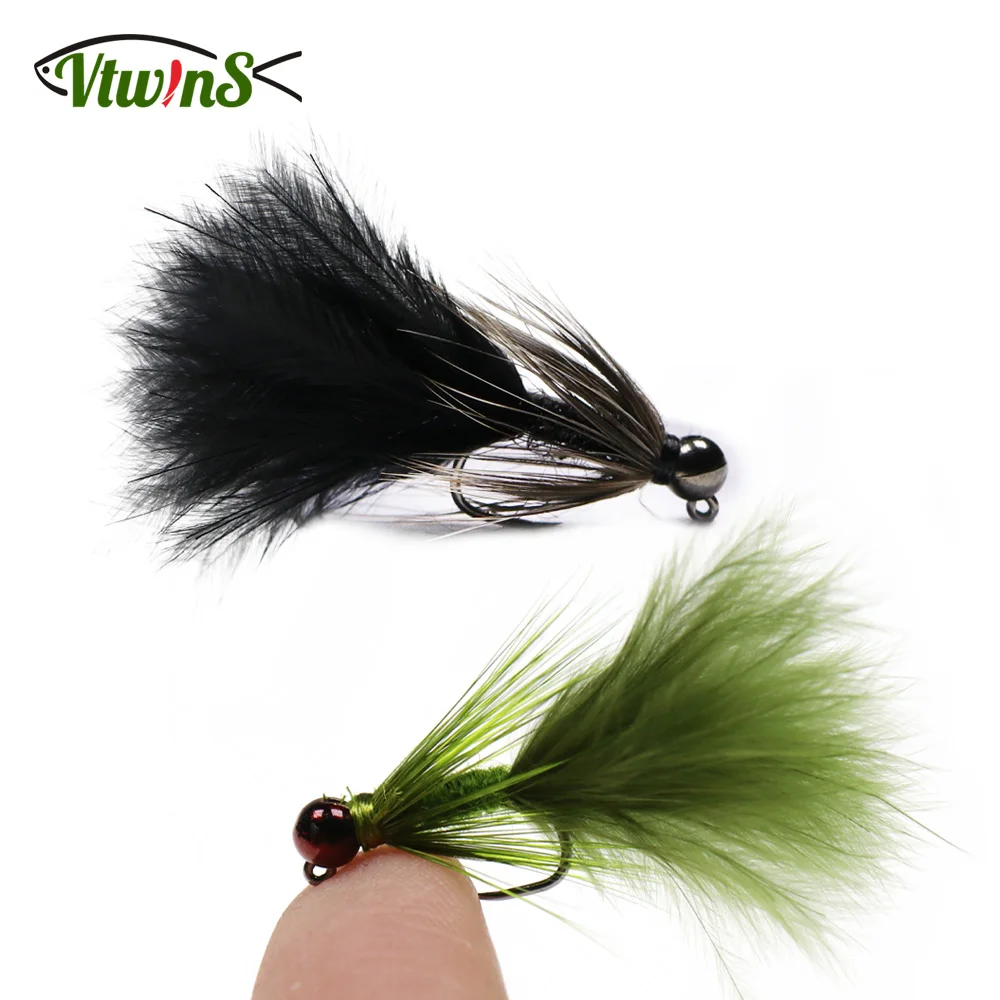 Vtwins Jig Head Streamer con cuentas ranuradas de tungsteno