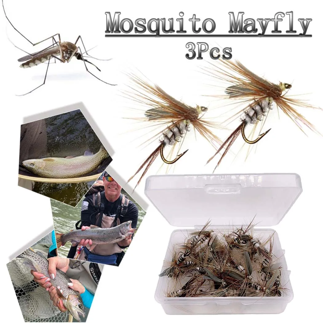 Moscas húmedas tipo mosquito para pesca con mosca