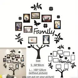 Marco de fotos acrílico de pared con diseño de árbol 3D