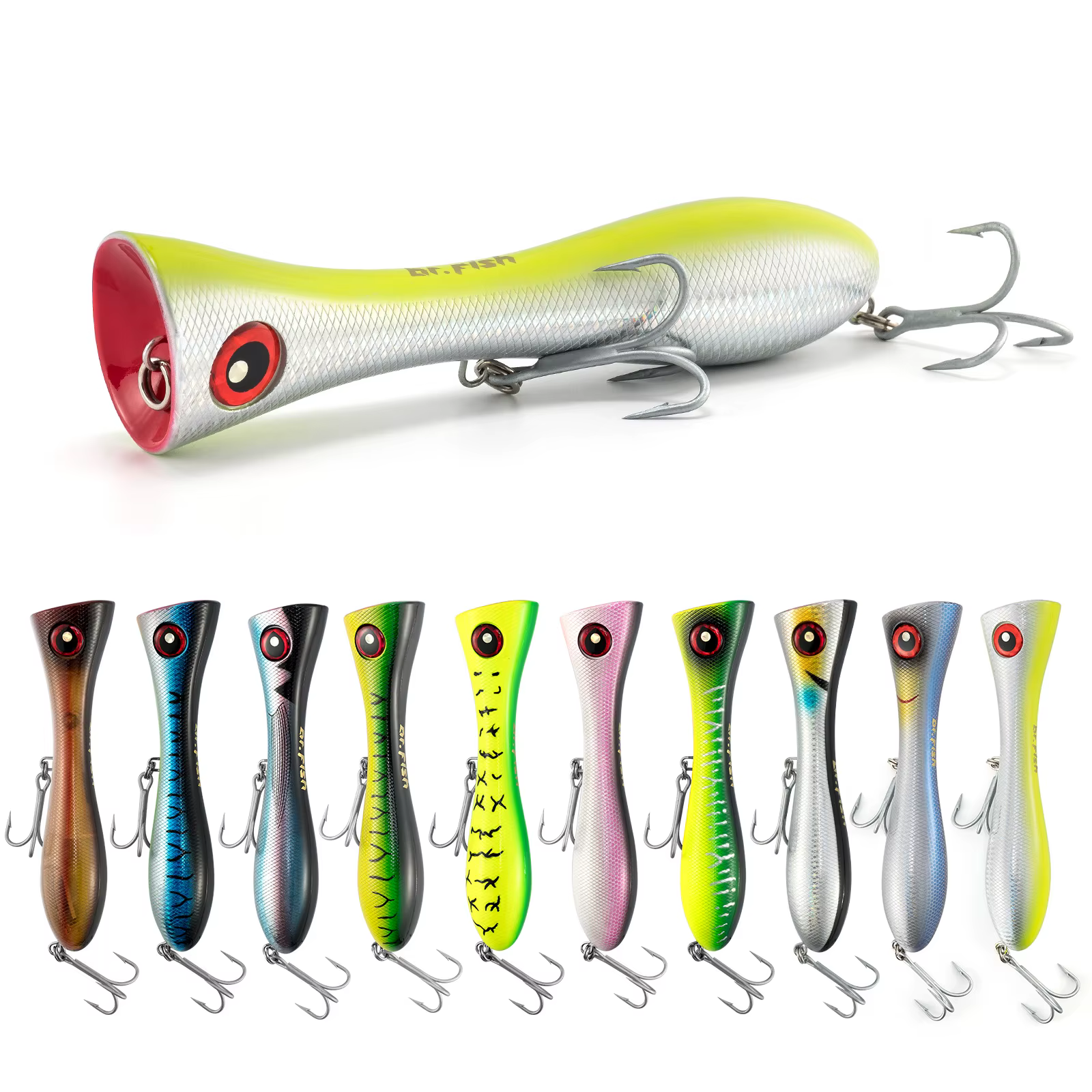 Popper 130g 205mm para Surf Casting GT Atún – Señuelo artificial agua salada
