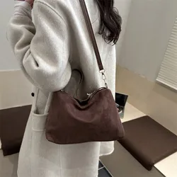 Bolso bandolera vintage de gran capacidad en cuero PU para mujer