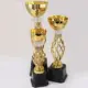 Trofeo dorado hueco flor de loto – recuerdo personalizado - imagen 3