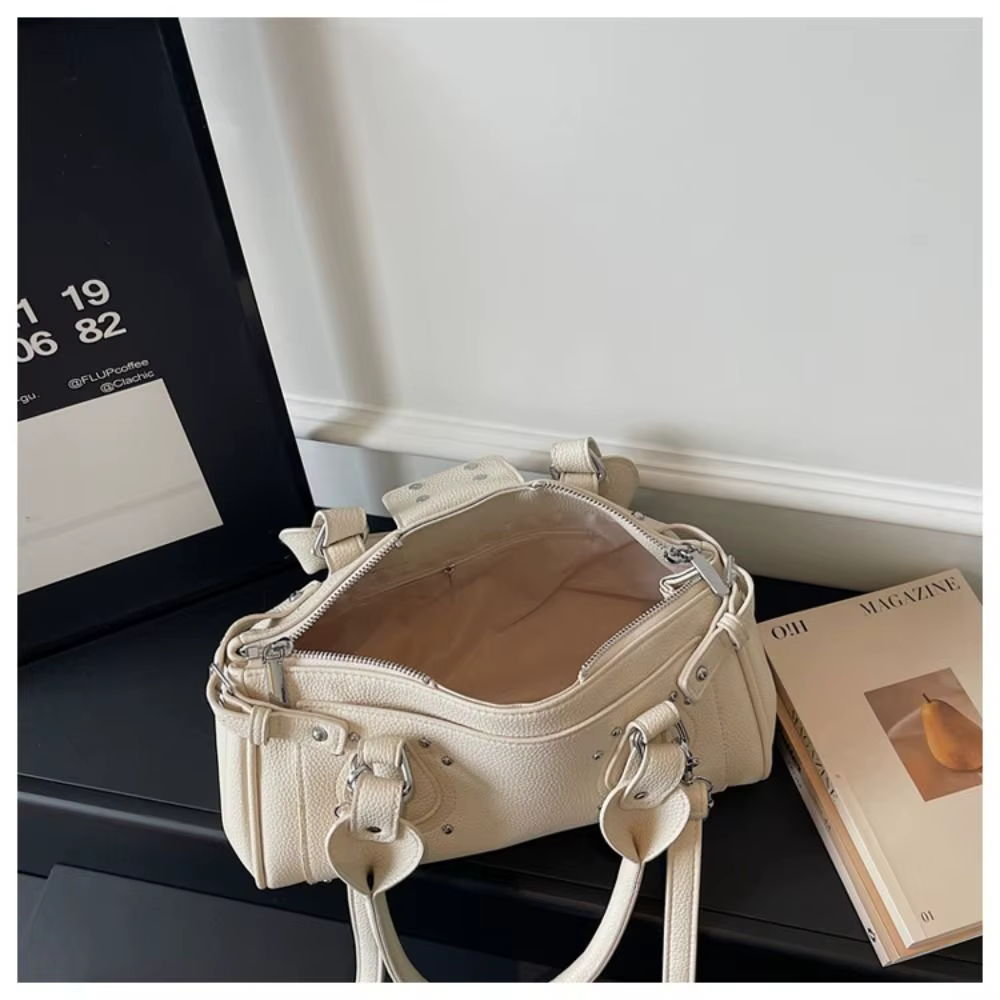 Bolso Boston de Cuero PU con Correa Ajustable – Ideal Viajes y Uso Diario - imagen 5