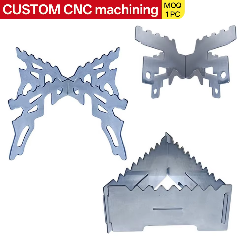 Soporte Estufa Camping Desmontable Acero Inoxidable – Forma Mariposa - imagen 4