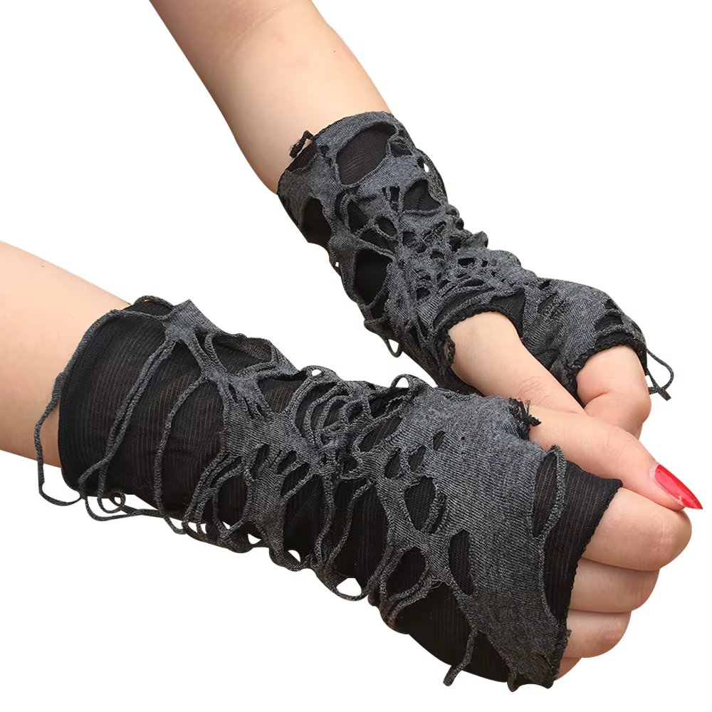 Guantes pesca sin dedos negros resistentes desgaste para spinning - imagen 2