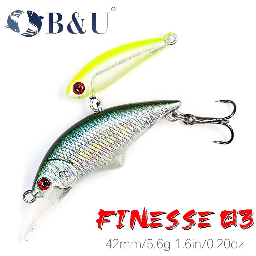 B&U Minnow Sinking 42mm – Señuelo hundido para lubina, perca, lucio