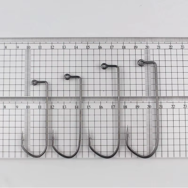 Anzuelos Jig Head extra largos con ranura triangular y vástago curvo - imagen 4