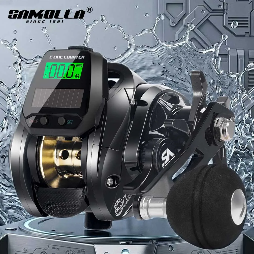 SAMOLLA Molino baitcasting solar USB pantalla grande para agua salada - imagen 4