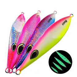 Jig metálico paso lento brillante luminoso – Señuelo pesca