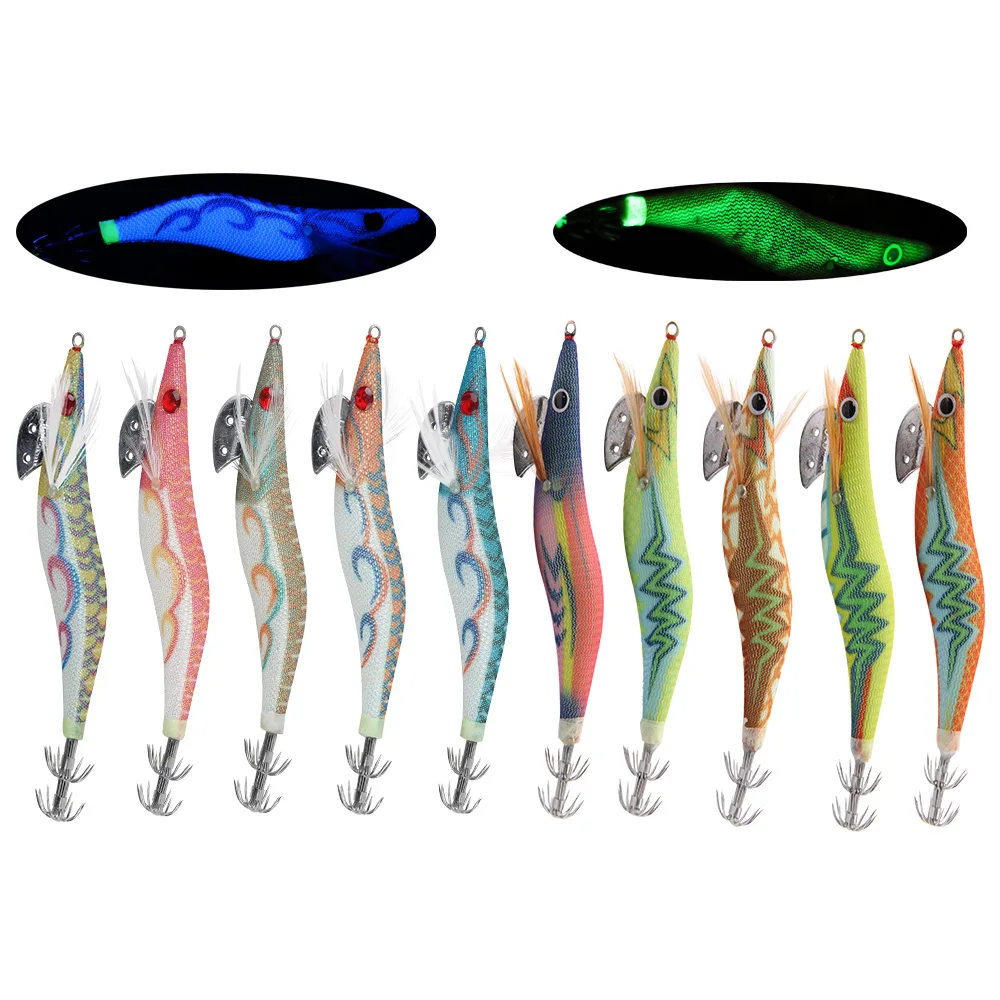 Jig Head luminosa UV para calamar – Agua salada