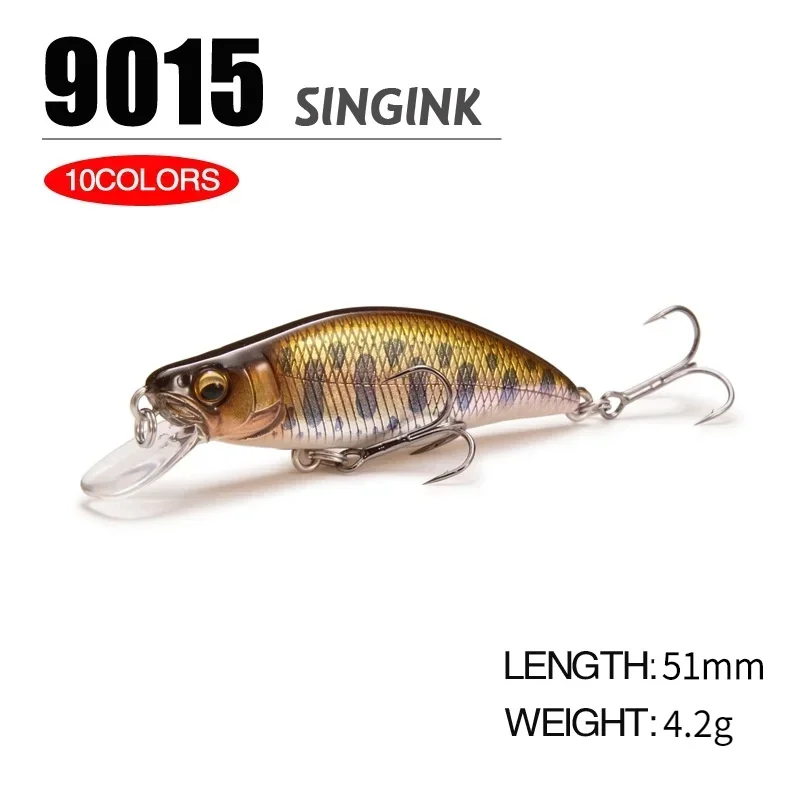 Crankbait minnow hundidero sinking para perca, lucioperca y trucha