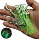 Anzuelos BKK 5X para pesca en agua salada con faldas calamar luminosas - imagen 4