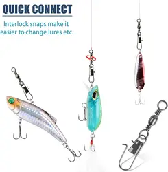 Barril giratorio de cobre con clip de seguridad para pesca