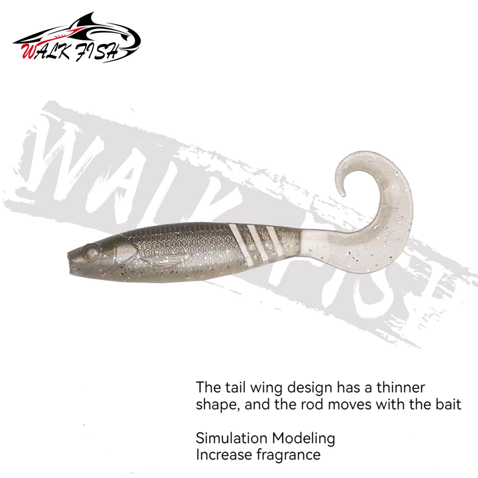 Detalle del diseño de cola del swimbait WALK FISH