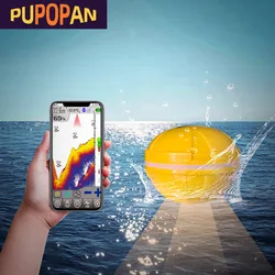 PUPOPAN 100M Localizador de peces Bluetooth – Sonda sonar para móvil