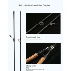 Caña giratoria de carbono UL/L 1,8 m – Superfuerte para pesca deportiva