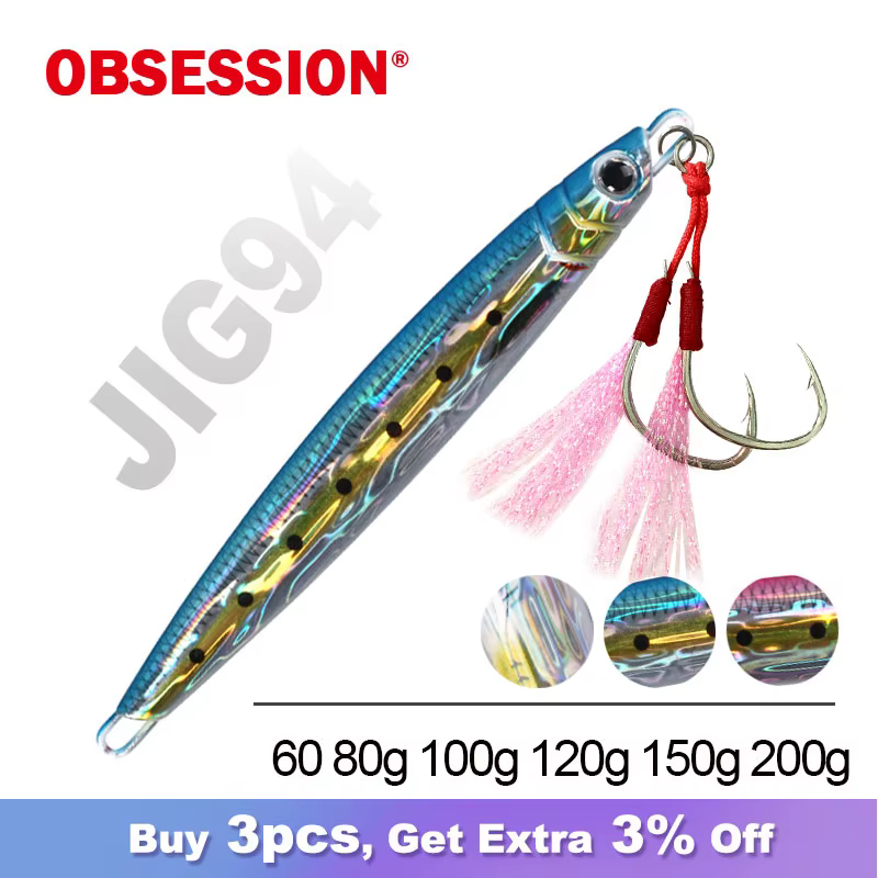 Obsession 3D Jig Vertical Metal para Carpa y Mar - imagen 3