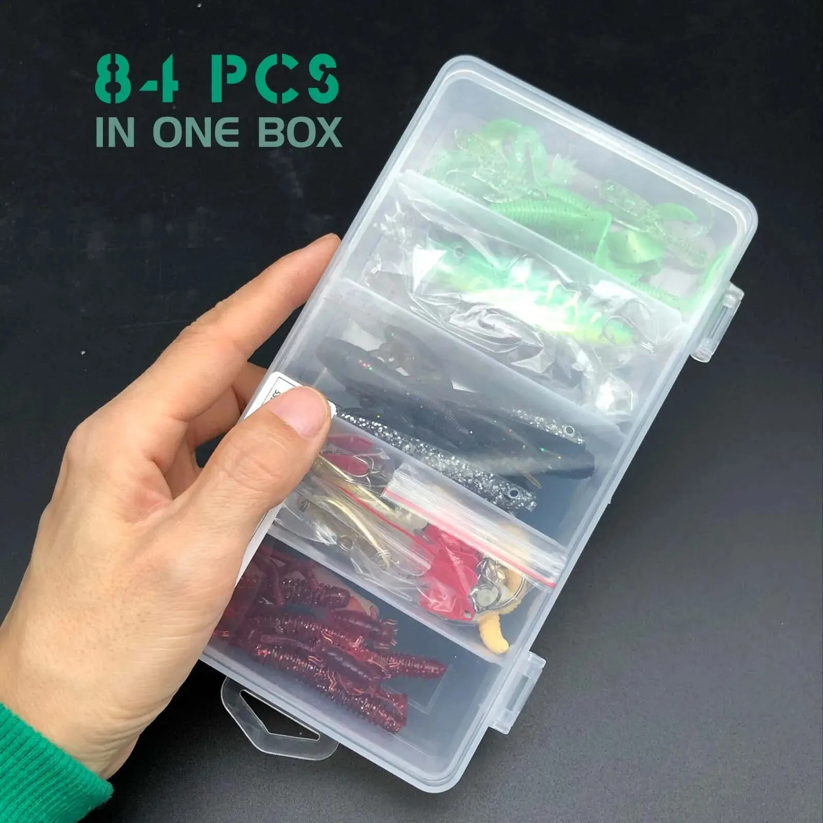 Kit de señuelos para lucio: cebo blando y duro con caja - imagen 3