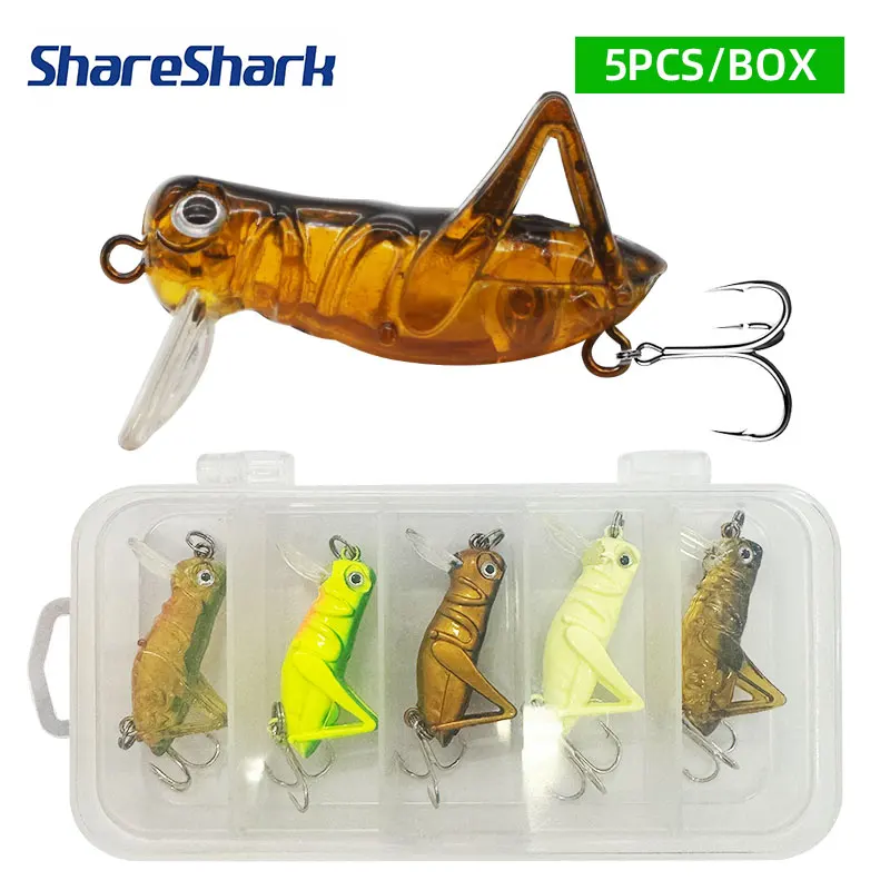 ShareShark Señuelos insecto de plástico duro con anzuelos triples - imagen 4