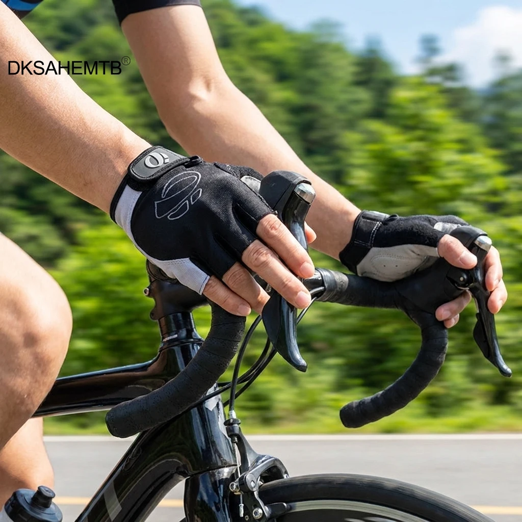 Guantes de verano transpirables con silicona antideslizante medio dedo - imagen 3