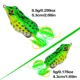 Proberos Señuelo Rana Topwater de vinilo con anzuelos y ojos 3D