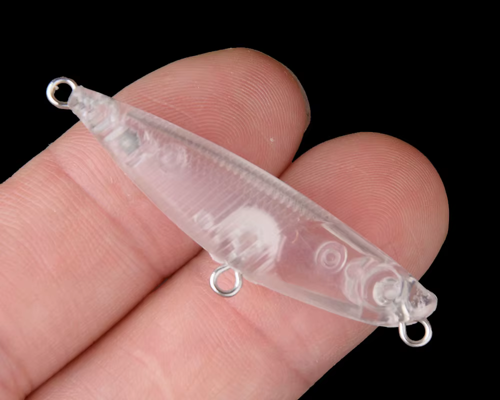 Señuelos blancos flotantes tipo minnow para pesca de superficie