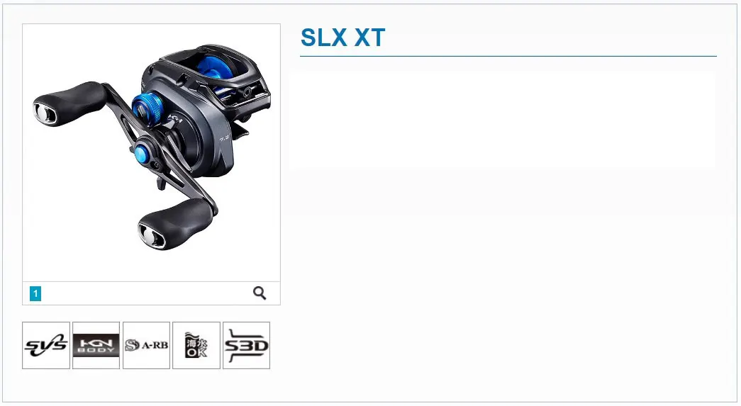 Vista frontal del carrete Shimano SLX 2024