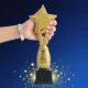 Trofeo baloncesto estrella pentagrama con medalla dorada - imagen 3