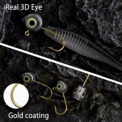 Anzuelos Jig FishTrip con Ojos 3D Luminosos – Para Señuelos Blandos