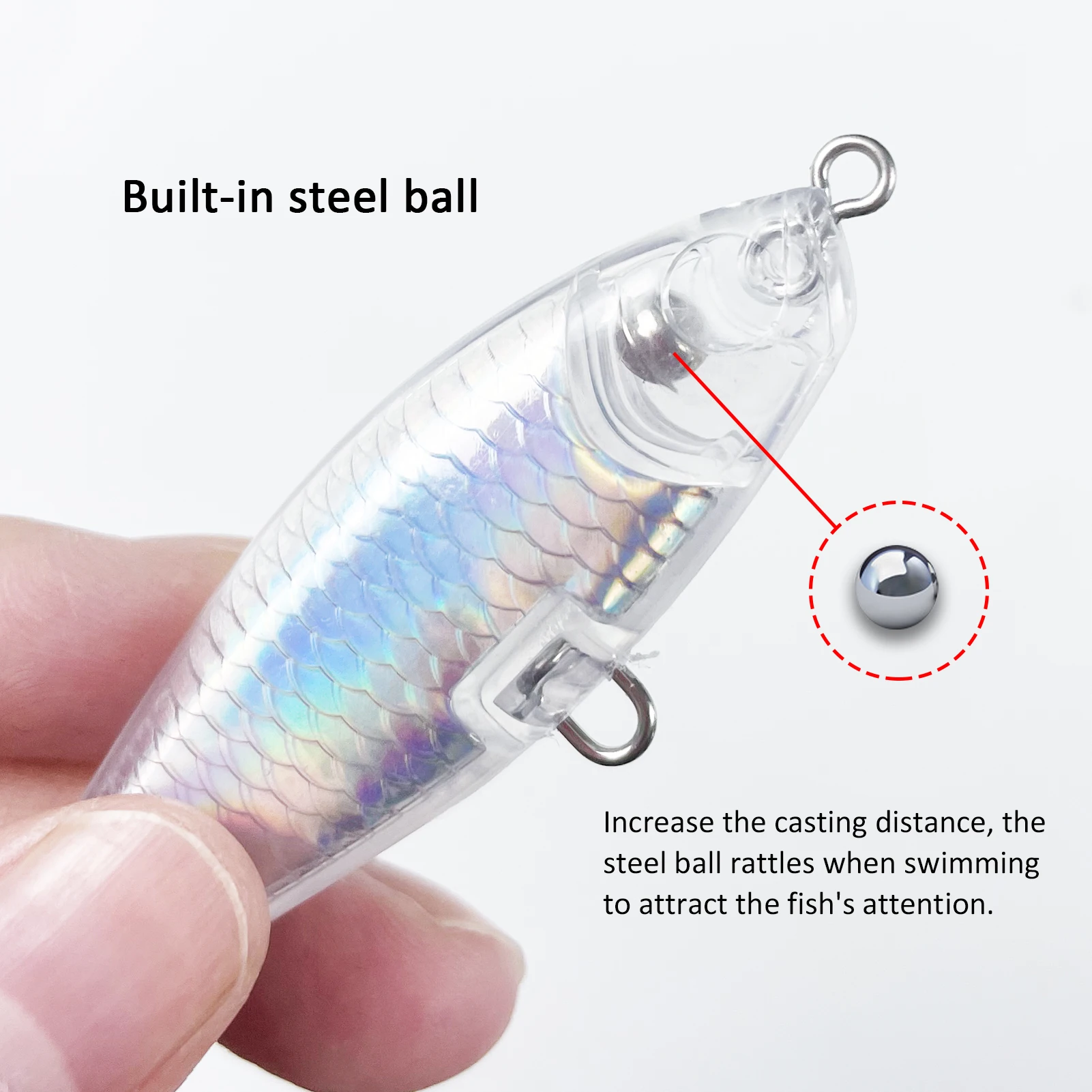 FREE FISHER Crankbait VIB holográfico rígido – Señuelo pesca - imagen 5
