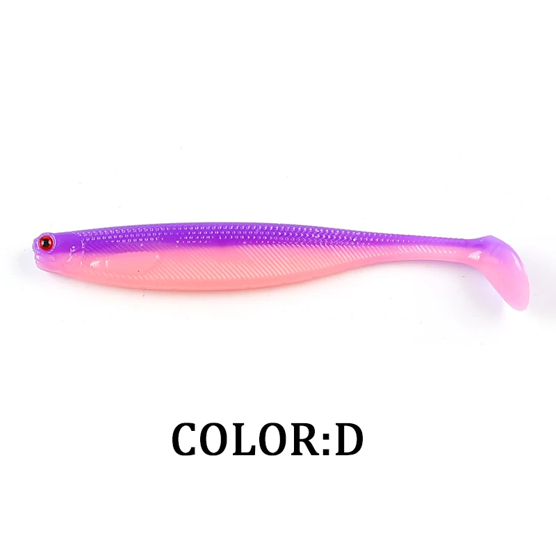 ShadTeez T-Tail 50/70/100mm - Cebo suave con ojos 3D para lucio - imagen 2
