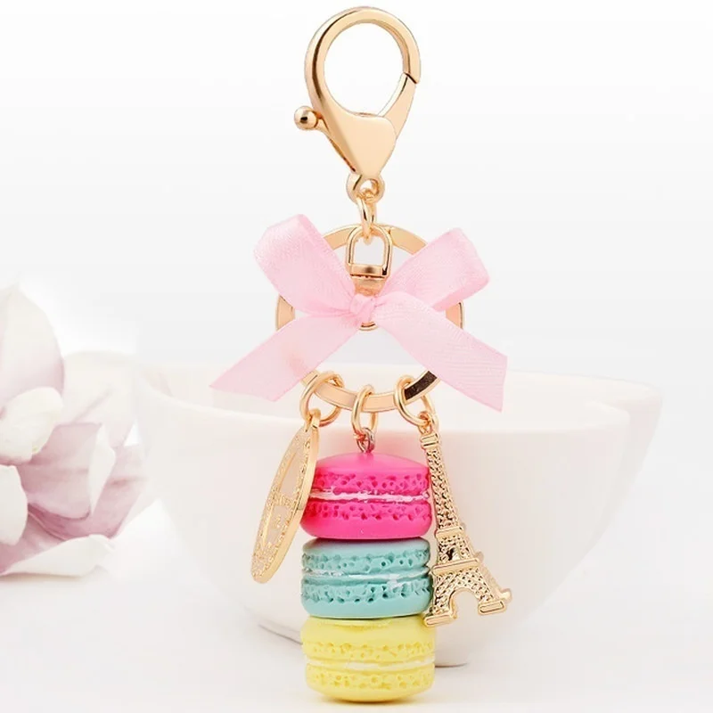 Detalle del llavero de macarrón sujeto a un bolso