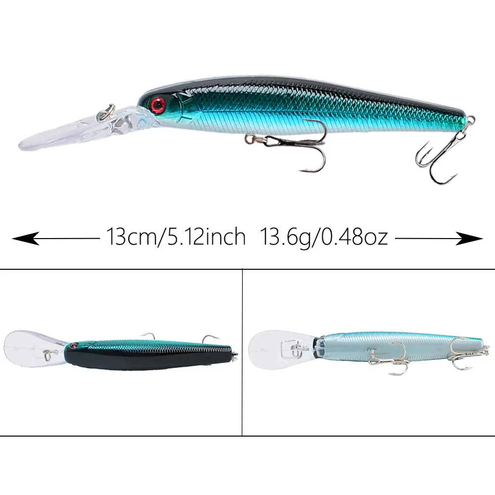 Señuelo flotante de babero largo para pesca en profundidad - imagen 5