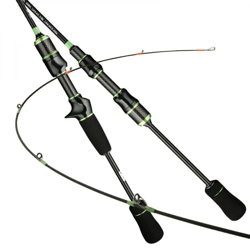 Caña ultraligera UL con punta sólida extra suave para pesca ligera