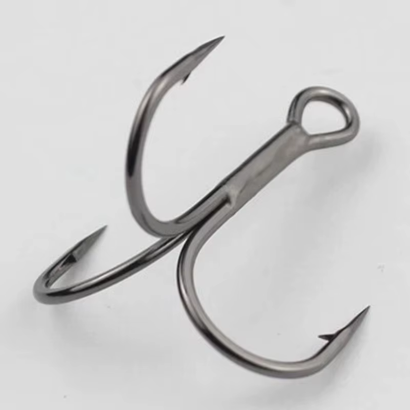 Anzuelos triples de acero carbono para señuelos cuchara y jig – Pesca agua dulce - imagen 4