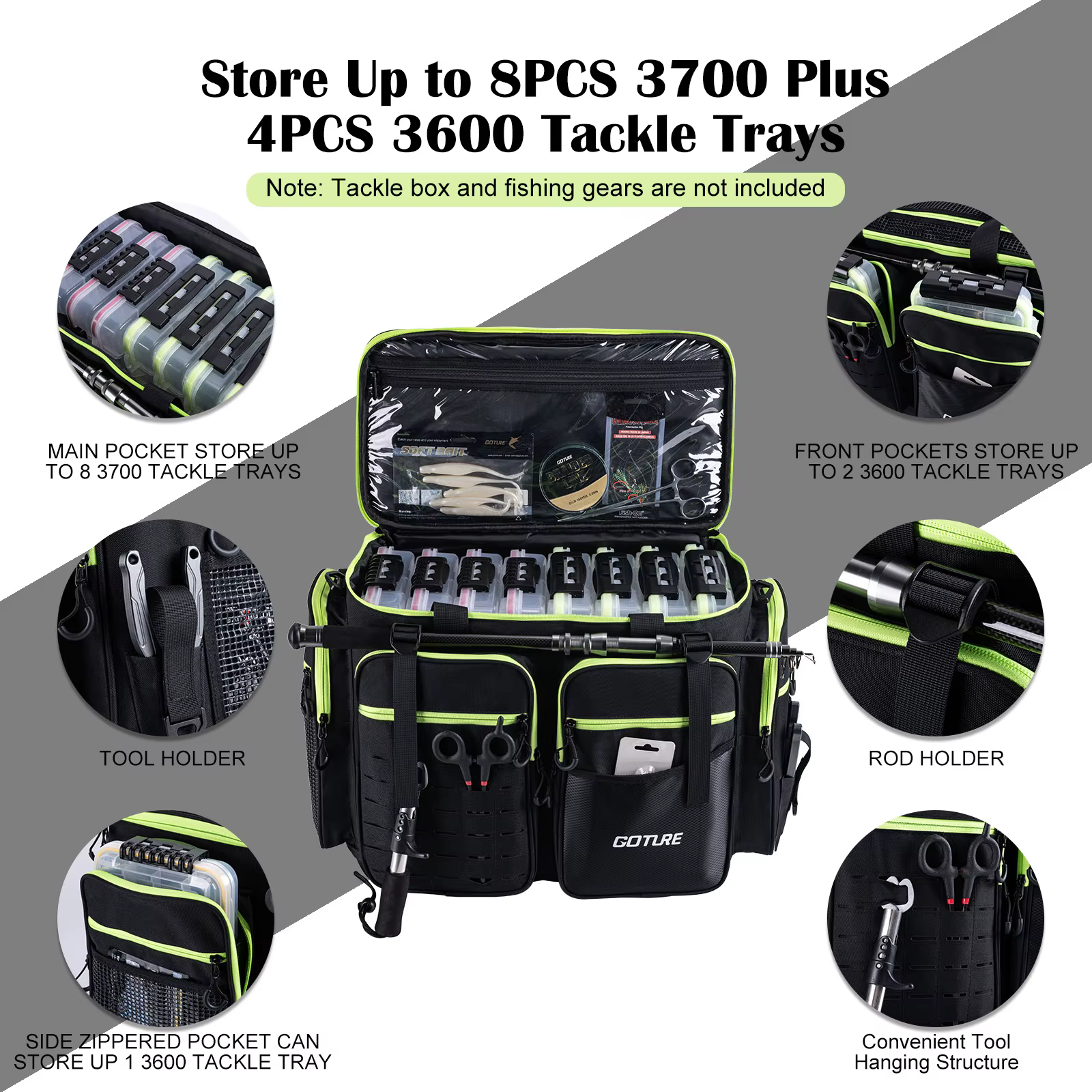 Bolsa de pesca Goture impermeable 1680D – Cremallera bidireccional - imagen 2