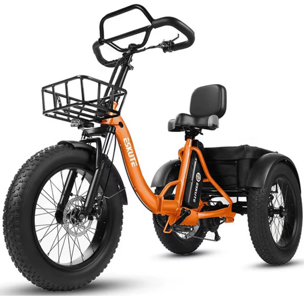 Triciclo eléctrico plegable carga 20" 500W 48V 20.8Ah naranja - imagen 2