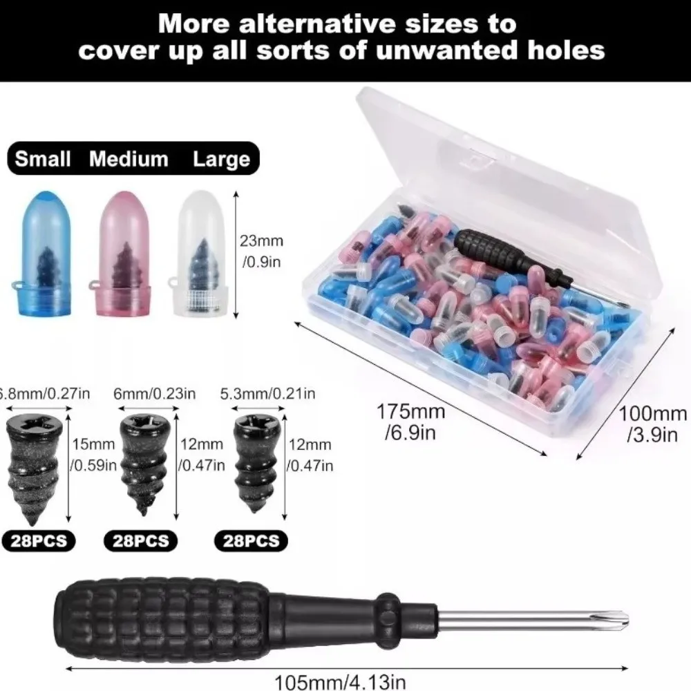 Kit reparación de neumáticos con clavos tipo hongo y goma - imagen 2