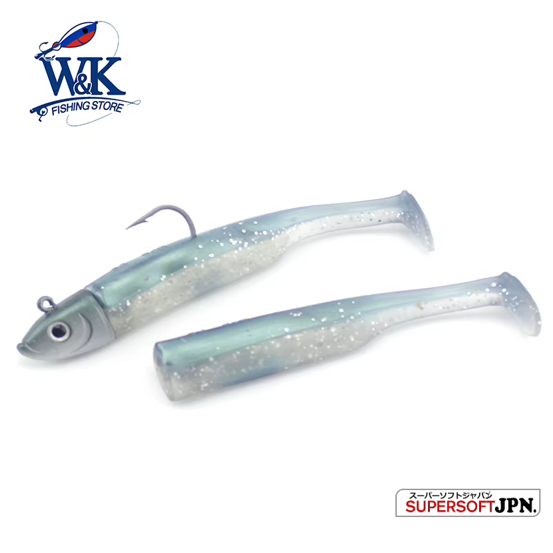 Señuelo soft bait para lubina 9cm – Cabeza jig 22g cola de paleta - imagen 5